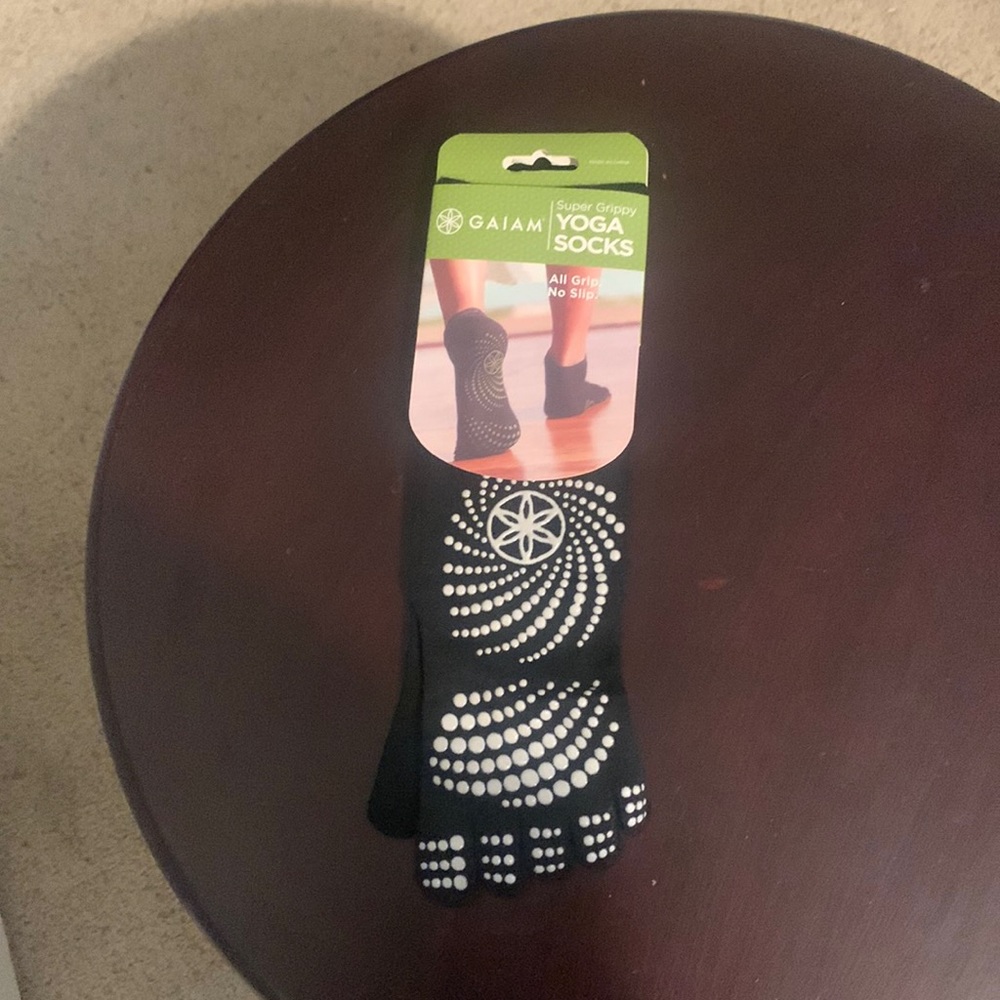 Brand new Gaiam super grippy yoga socks!